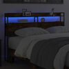 vidaXL Headboard with Shelf Smoked oak 150 cm Engineered wood