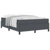 vidaXL Bed Frame with Mattress Dark Grey 140 x 190 cm Fabric