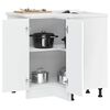 vidaXL Kitchen Corner Base Cabinet Porto White Engineered Wood