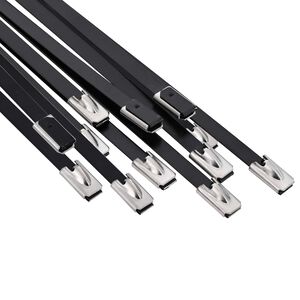 vidaXL Cable Tie 12 pcs 4.6 x 700 mm Black