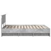 vidaXL Bed Frame Concrete Grey 150 x 200 cm Engineered Wood