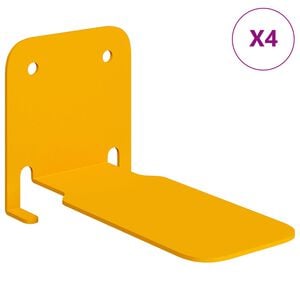 vidaXL Invisible Floating Shelf 4 pcs Mustard Yellow 6 x 11 x 6.5 cm