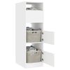 vidaXL Laundry Cabinet with Storage with Door White Engineered wood
