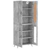 vidaXL Highboard Concrete Grey 69.5x34x180 cm Engineered Wood