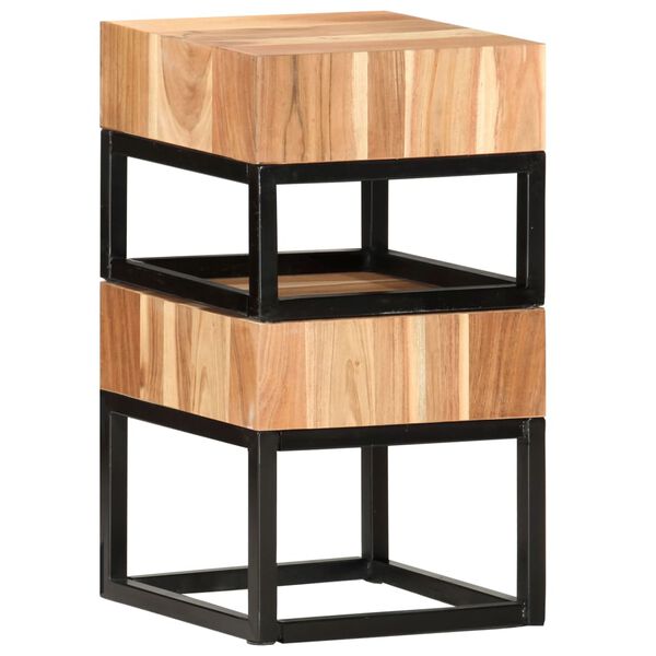 vidaXL Side Tables 2 pcs Solid Acacia Wood