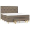 vidaXL Box Spring Bed with Mattress Taupe 160x200 cm Fabric