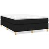 vidaXL Box Spring Bed Frame Black 140x200 cm Fabric