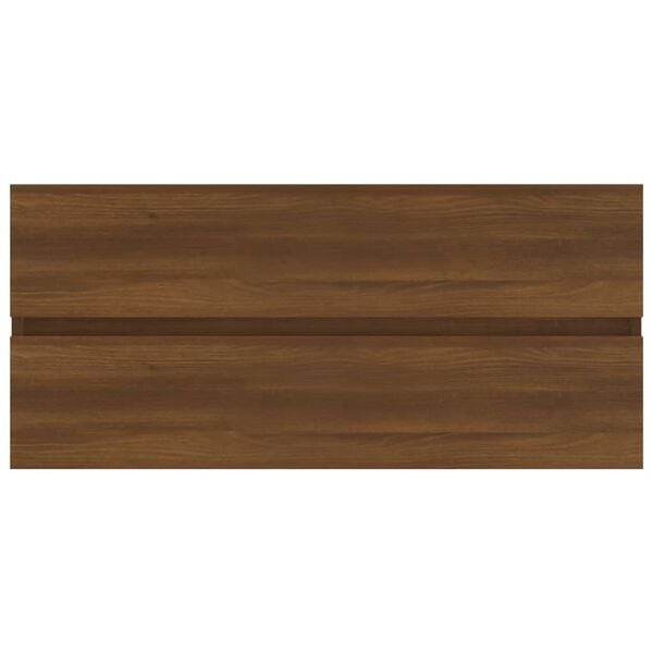 vidaXL Sink Cabinet Brown Oak 100x38.5x45 cm Engineered Wood
