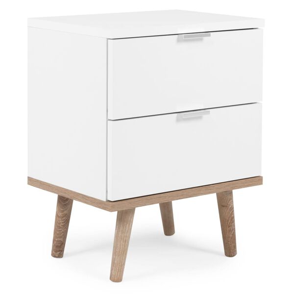 Finori Bedside Cabinet G&ouml;teborg 60 White and Sonoma Oak