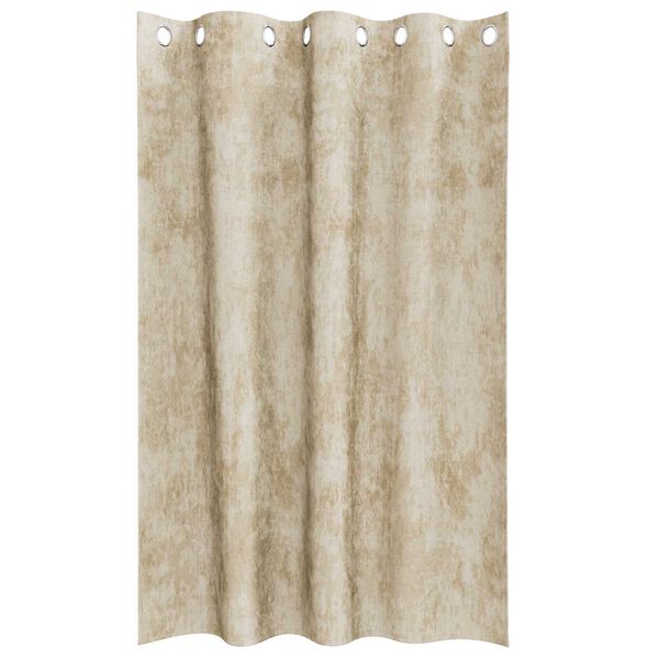 vidaXL Velvet Curtains with Curtains 2 pcs Cream 175 x 140 cm Velvet
