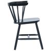 vidaXL Dining Chairs 2 pcs Black Solid Rubber Wood