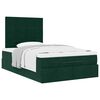 vidaXL Ottoman Bed with Mattresses Dark Green 120x200cm Velvet