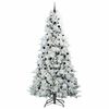 vidaXL Artificial Hinged Christmas Tree Green 240 cm PE and PVC