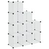 vidaXL Storage Cube Organiser | Transparent | PP (Polypropylene), Steel | 9-Cube