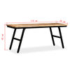 vidaXL Bench Reclaimed Teak and Steel 110x35x45 cm