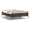 vidaXL Bed Frame without Mattress Brown Oak 140x190 cm