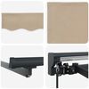 vidaXL Retractable Awning Beige 400 x 300 cm Aluminium and Fabric