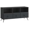 vidaXL TV Cabinet with Drawer Black 102 x 34.5 x 50 cm Engineered Wood