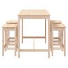 vidaXL 5 Piece Garden Bar Set Solid Wood Pine