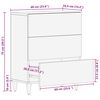 vidaXL Sideboard Light Grey 60x33.5x75 cm Solid Wood Mango