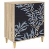 vidaXL Chest of Drawers DOKKUM Blue fern print 66 x 36.5 x 75 cm