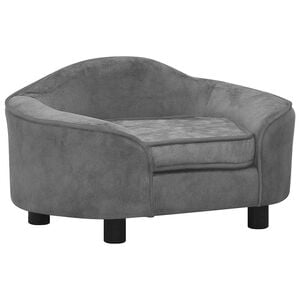 vidaXL Dog Sofa Grey 67x47x36 cm Plush