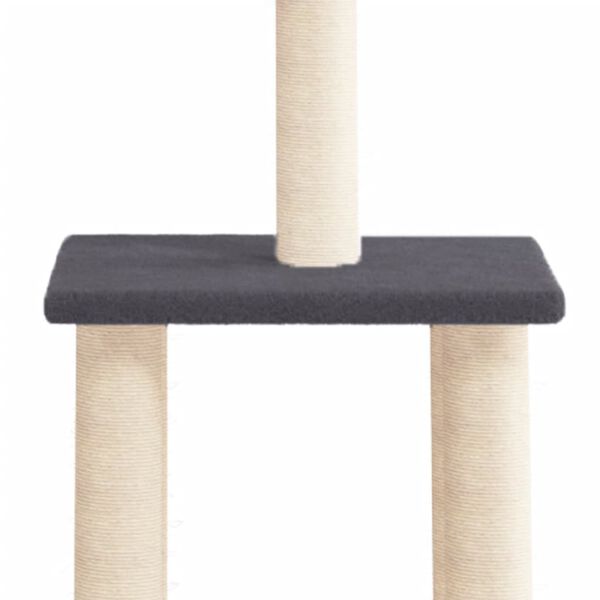 vidaXL Cat Tree with Sisal Scratching Posts Dark Grey 85.5 cm