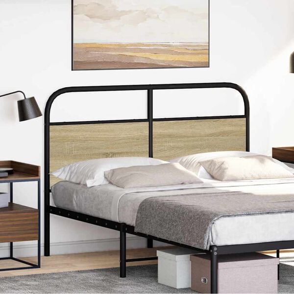 vidaXL Replace Headboard Sonoma Oak 135 cm Steel and Engineered Wood