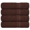 vidaXL Hand Towels "FROGN" 4 pcs Brown 50x100 cm 360 gsm