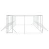vidaXL Outdoor Dog Kennel Silver 4x16x2 m Galvanised Steel