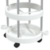 vidaXL Cleaning Trolley with Storage Basket Aluminium