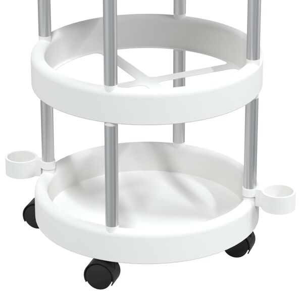 vidaXL Cleaning Trolley with Storage Basket Aluminium