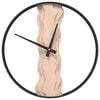 vidaXL Wall Clock Brown &Oslash;35 cm Iron and Oak Wood