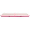 vidaXL Inflatable Gymnastics Mat with Pump 700x100x20 cm PVC Pink