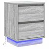 vidaXL Bedside Cabinet Grey 39 x 34.5 x 50 cm Engineered wood