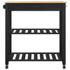 vidaXL Kitchen Trolley Plain Black 88.5 x 40 x 84 cm