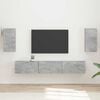 vidaXL TV Cabinet Set Wall-mounted 5 pcs Concrete Grey Engineered Wood