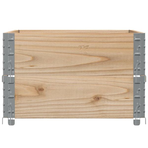 vidaXL Pallet Collars 2 pcs 80x60 cm Solid Wood Pine