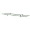 vidaXL Floating Shelf | Set of 2 | Frosted | Tempered safety glass, Zinc alloy