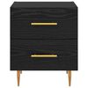 vidaXL Bedside Cabinet Black Oak 40 x 35 x 47.5 cm Engineered Wood