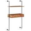 vidaXL Wall Desk 90x40x170 cm Solid Acacia Wood