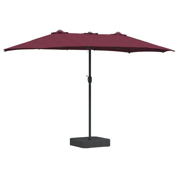 vidaXL Garden Parasol Bordeaux red 385 x 209 x 244 cm Fabric