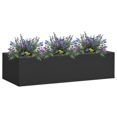 vidaXL Office Flower Box Anthracite 90x40x23 cm Steel