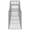 vidaXL Arched Gabion Baskets 10 pcs 200x30x40/60 cm Galvanised Iron