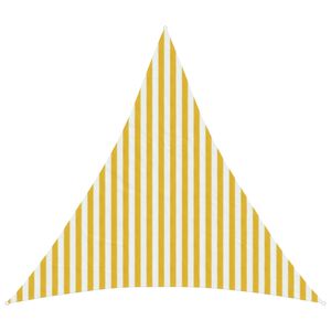 vidaXL Sunshade Sail 4 x 4 x 4 m HDPE Triangular Yellow and White