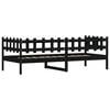 vidaXL Day Bed without Mattress Black 80x200 cm Solid Wood Pine