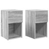 vidaXL Bed Cabinet 2 pcs Grey Sonoma 29 x 31.5 x 49 cm Engineered Wood