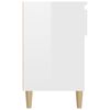 vidaXL Shoe Cabinet High Gloss White 102x36x60 cm Engineered Wood