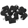 vidaXL Cabinet Knob 12 pcs Black 18 x 23 mm Iron