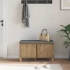 vidaXL Hall Bench with Cushion with Door Artisan Oak 80 x 38 x 46 cm